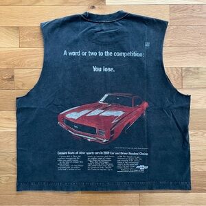 Abercrombie & Fitch Men’s Black Chevrolet Graphic Cropped Muscle Tank